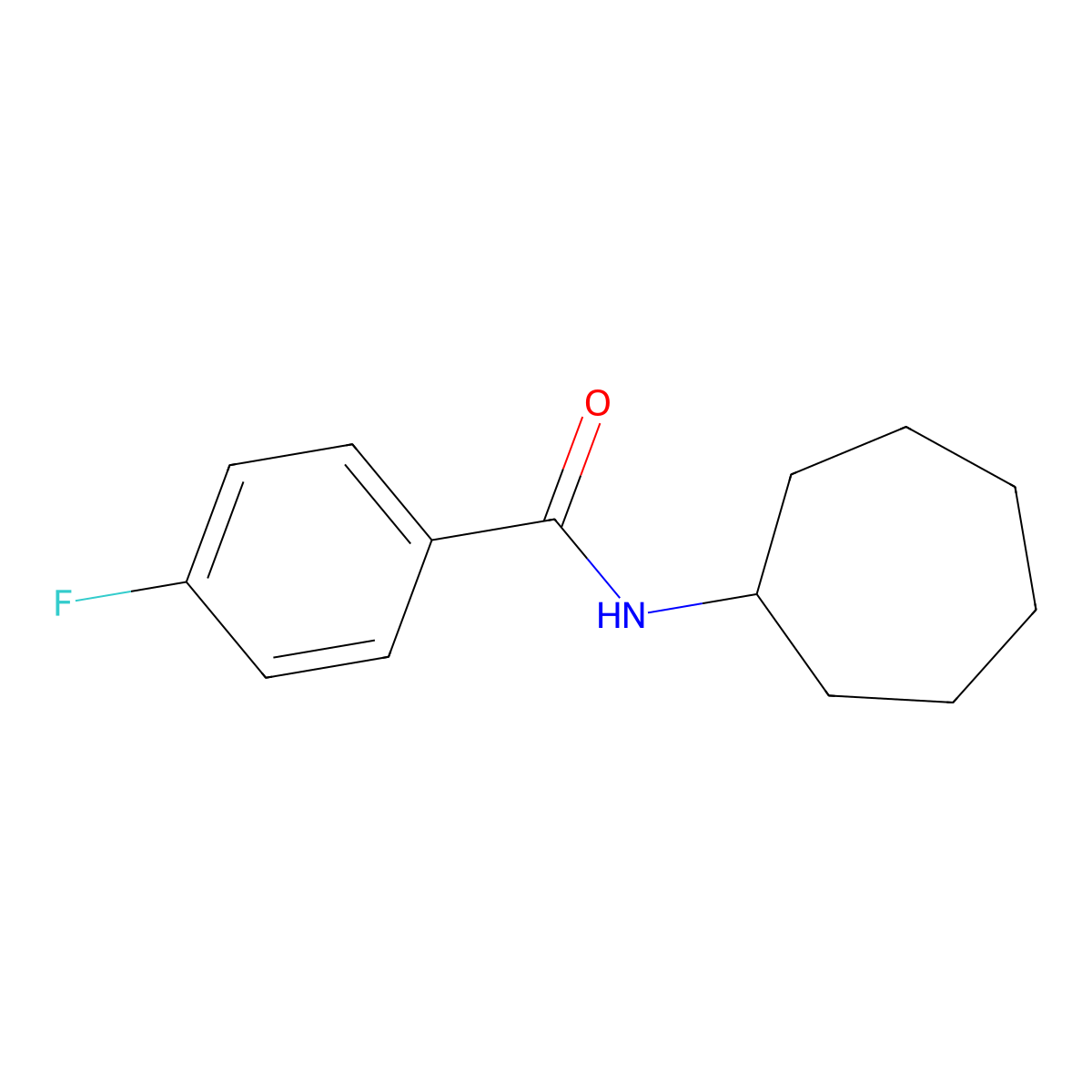 N-cycloheptyl-4-fluorobenzamide molecular structure, CAS 326902-25-4
