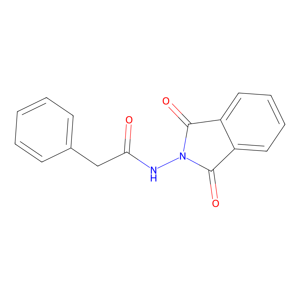 Benzeneacetamide, N-(1,3-dihydro-1,3-dioxo-2H-isoindol-2-yl)- molecular structure, CAS 326902-41-4