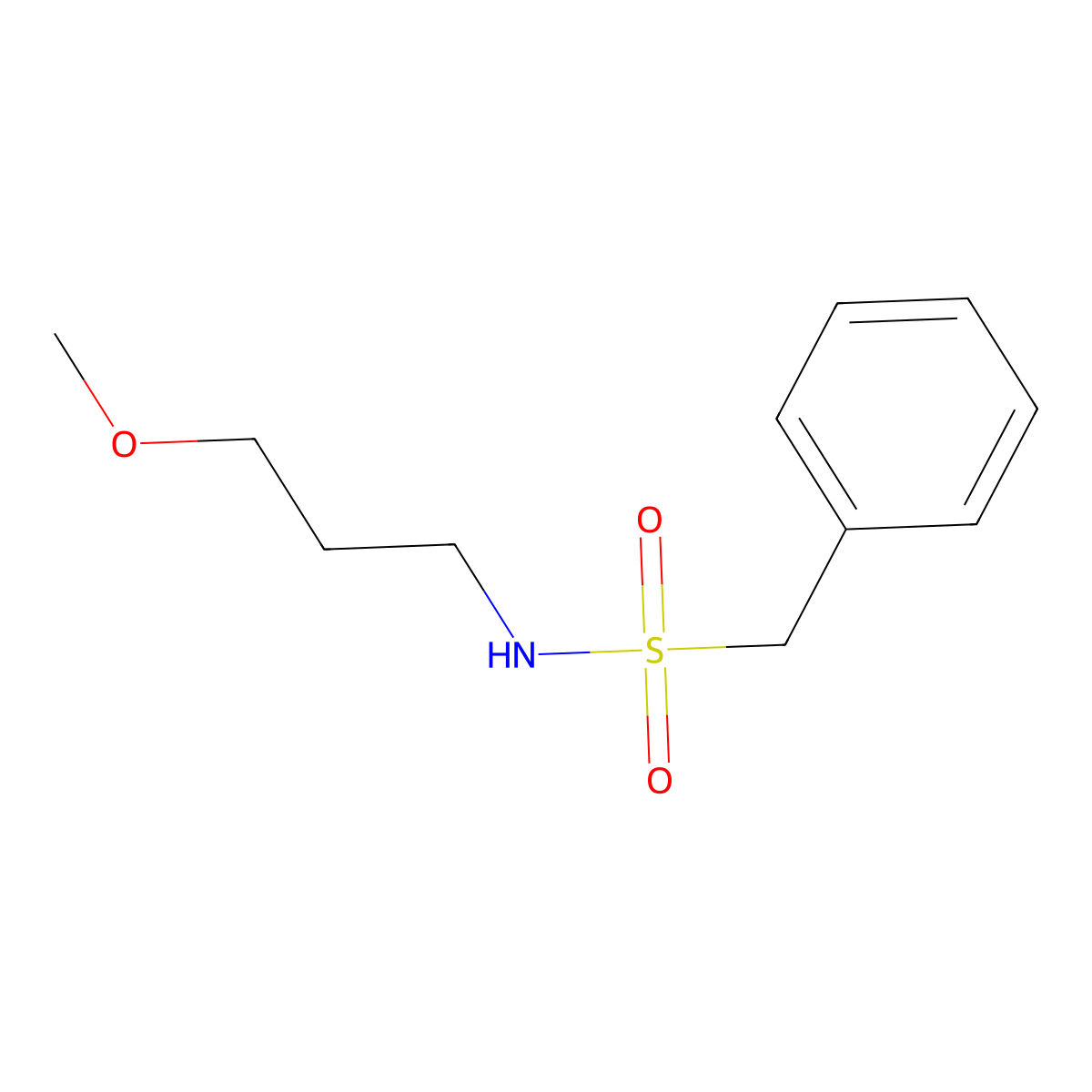 N-(3-methoxypropyl)-1-phenylmethanesulfonamide molecular structure, CAS 326902-51-6