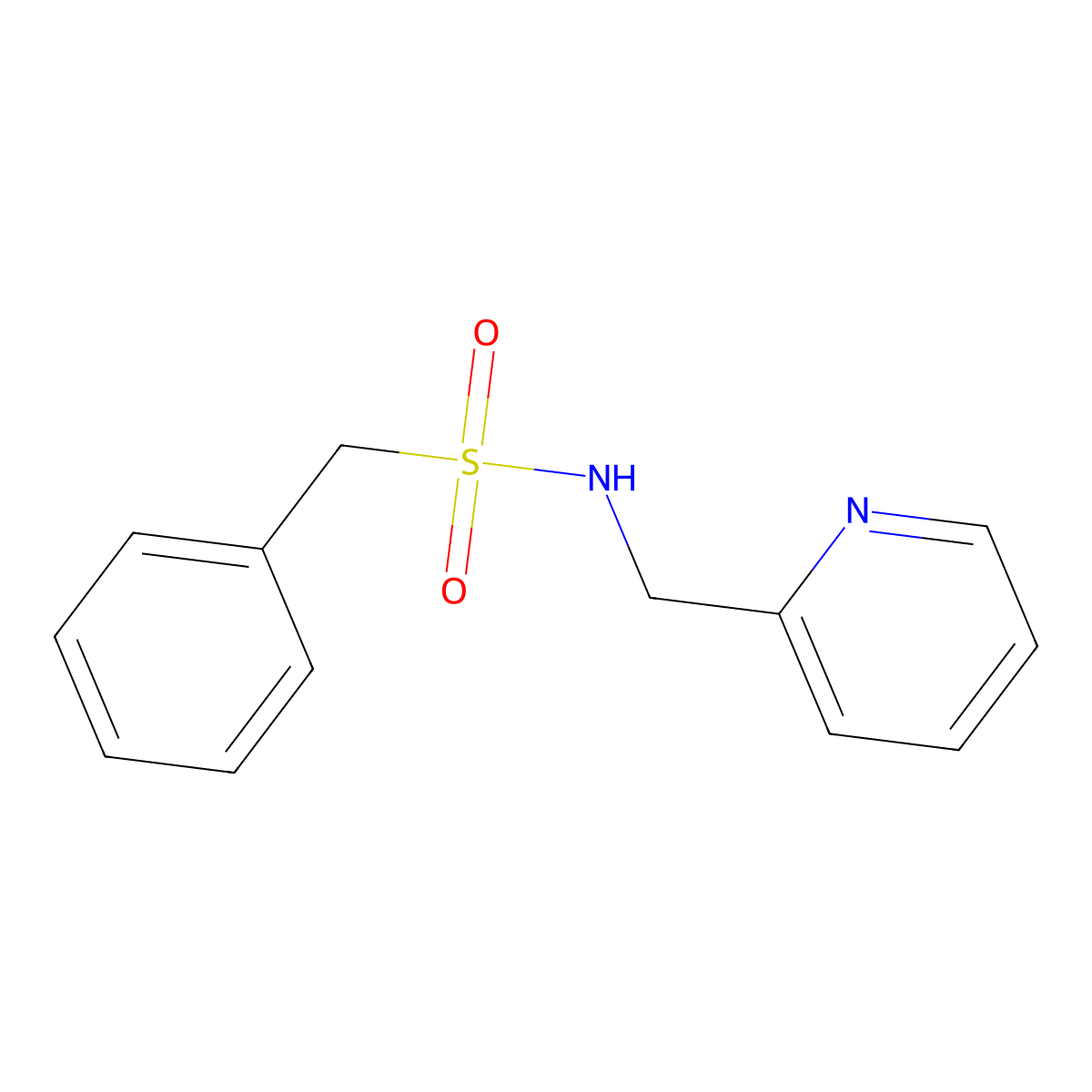 1-phenyl-N-(pyridin-2-ylmethyl)methanesulfonamide molecular structure, CAS 326902-52-7