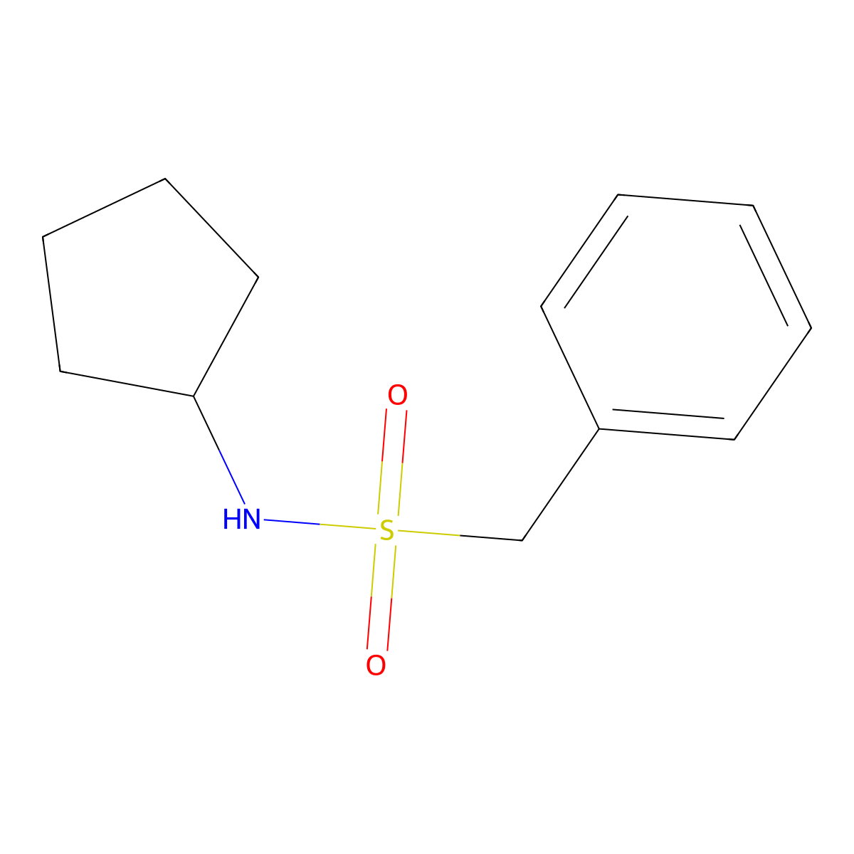 N-cyclopentyl-1-phenylmethanesulfonamide molecular structure, CAS 326902-54-9