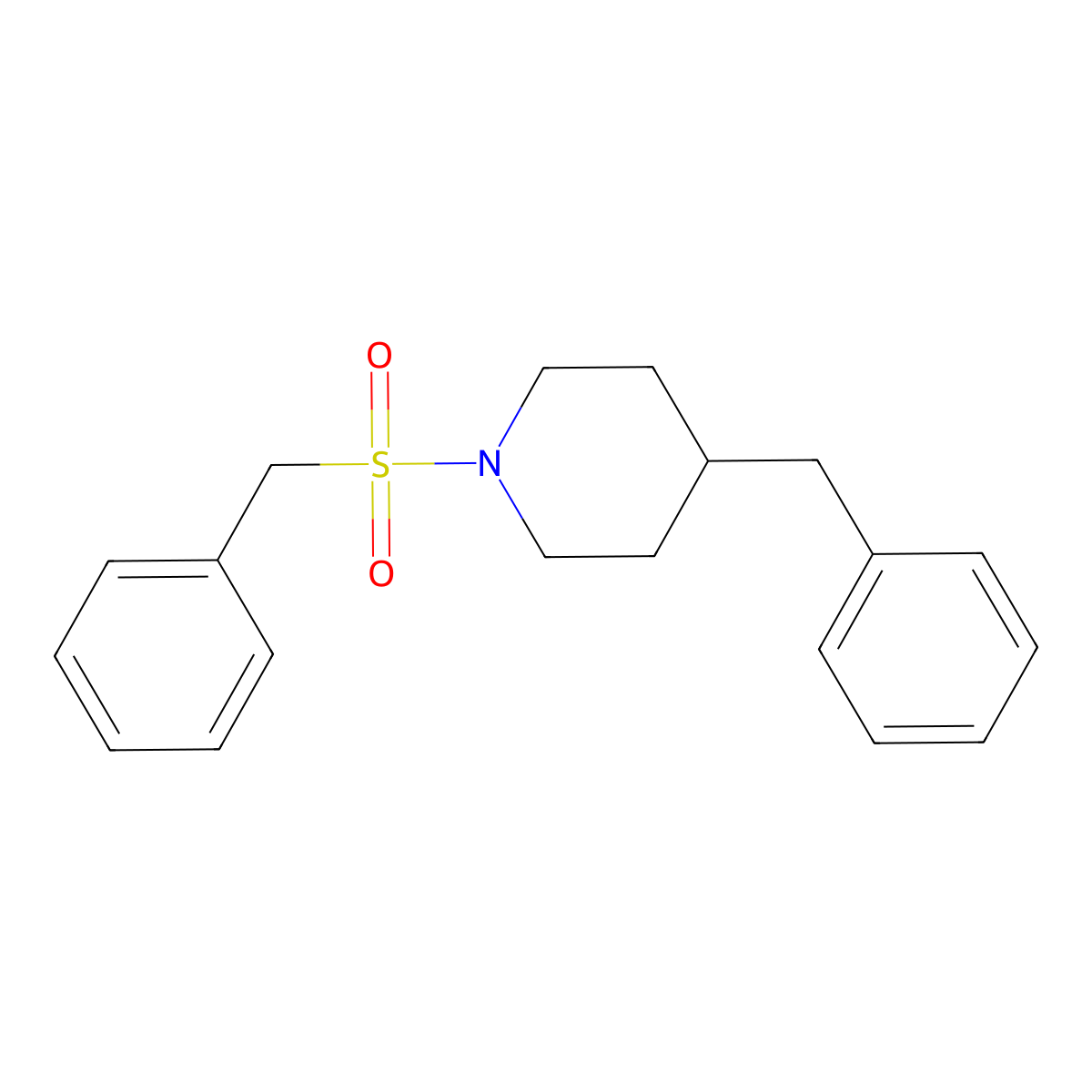 4-Benzyl-1-(benzylsulfonyl)piperidine molecular structure, CAS 326902-55-0