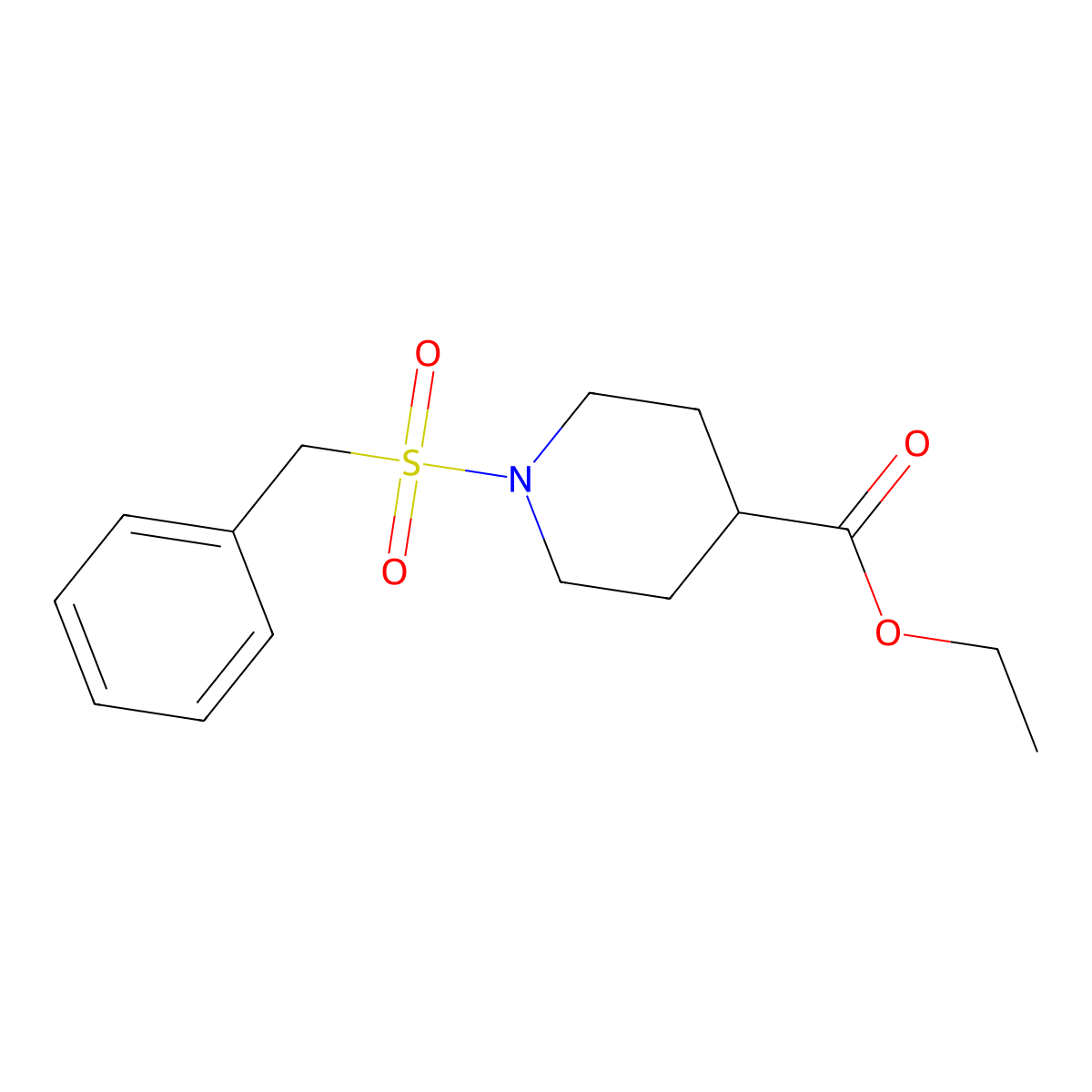 Ethyl 1-benzylsulfonylpiperidine-4-carboxylate molecular structure, CAS 326902-56-1