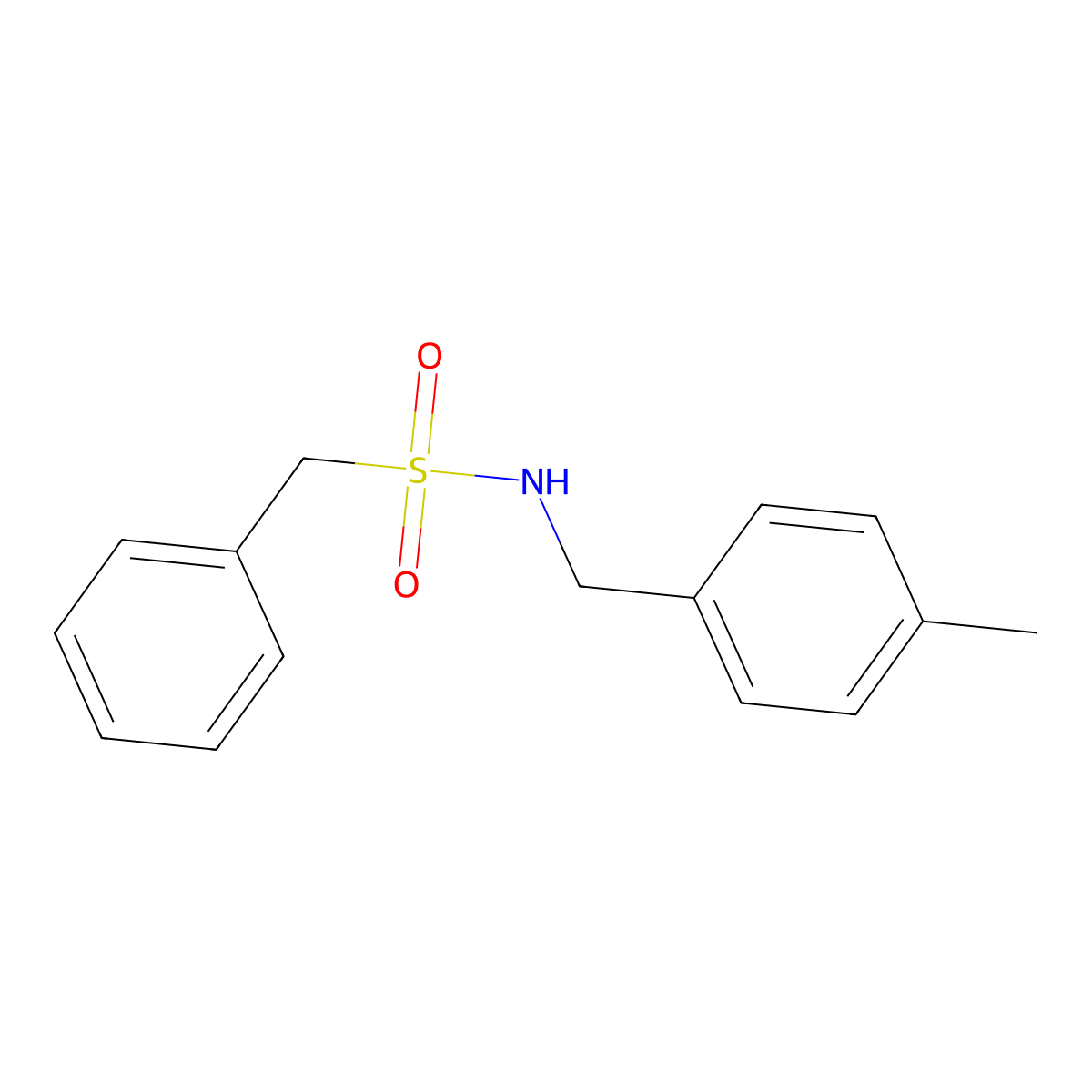 N-(4-methylbenzyl)-1-phenylmethanesulfonamide molecular structure, CAS 326902-59-4