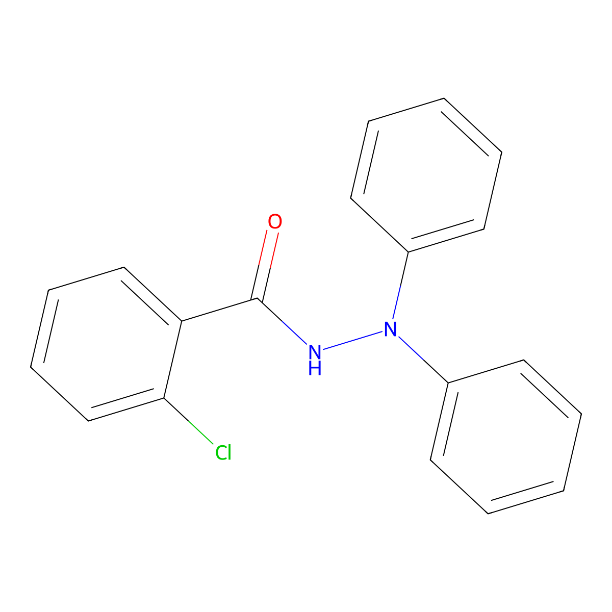 2-chloro-N',N'-diphenylbenzohydrazide molecular structure, CAS 326903-06-4