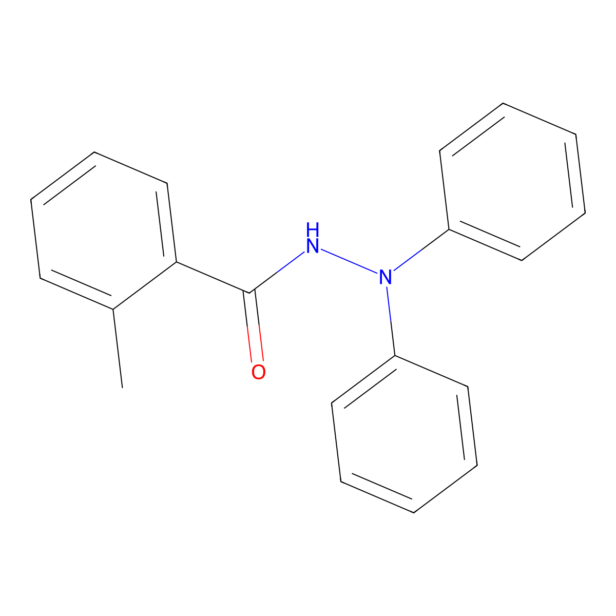 2-methyl-N',N'-diphenylbenzohydrazide molecular structure, CAS 326903-11-1