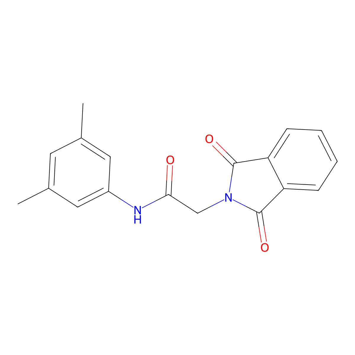 N-(3,5-Dimethyl-phenyl)-2-(1,3-dioxo-1,3-dihydro-isoindol-2-yl)-acetamide molecular structure, CAS 326903-24-6