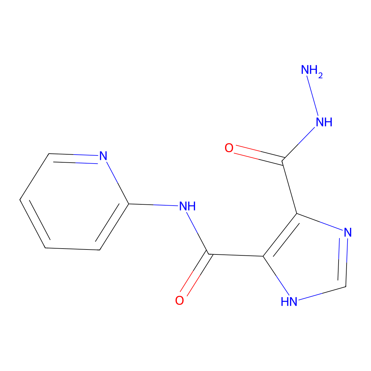 5-(hydrazinecarbonyl)-N-(pyridin-2-yl)-1H-imidazole-4-carboxamide molecular structure, CAS 326903-28-0