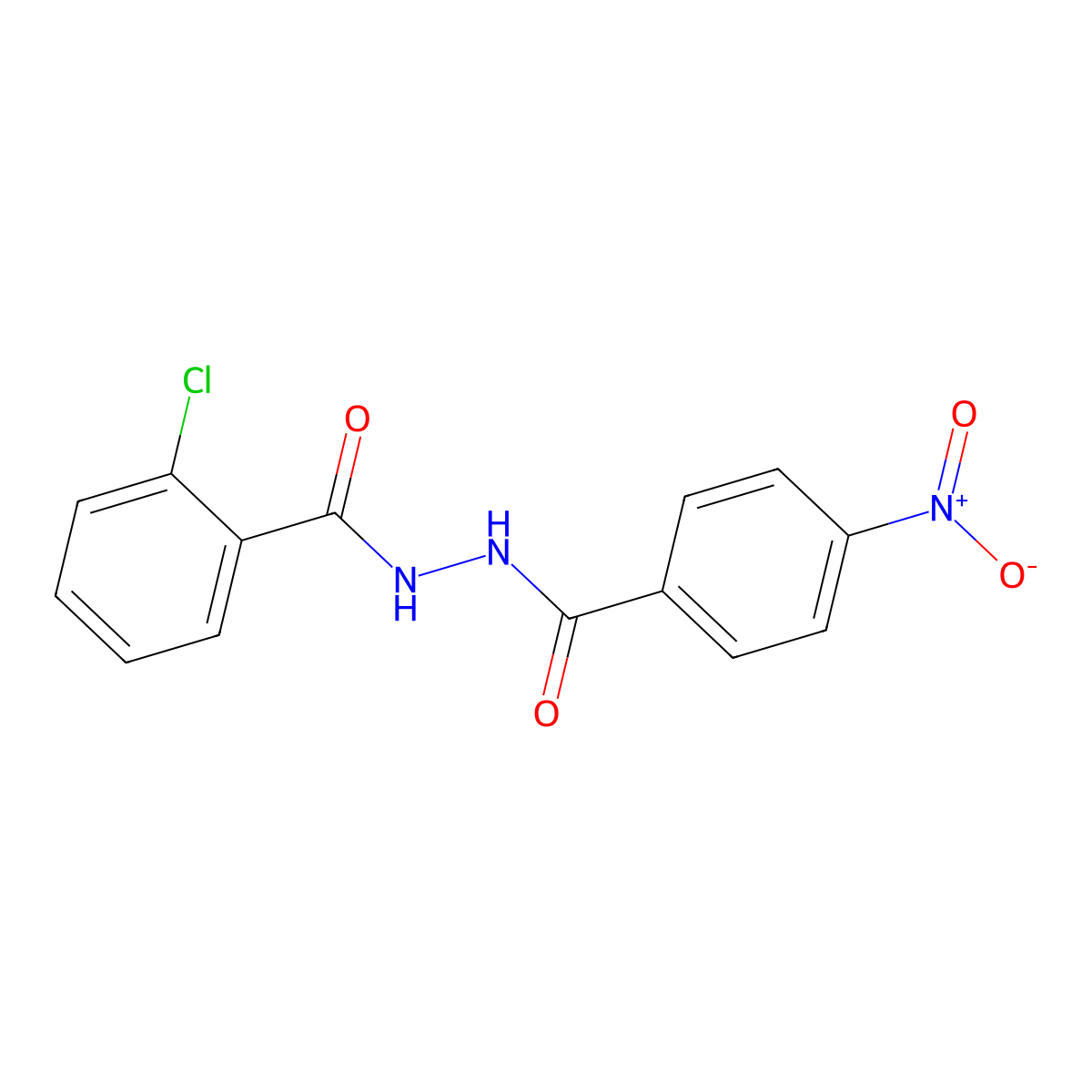 2-chloro-N'-(4-nitrobenzoyl)benzohydrazide molecular structure, CAS 326903-35-9