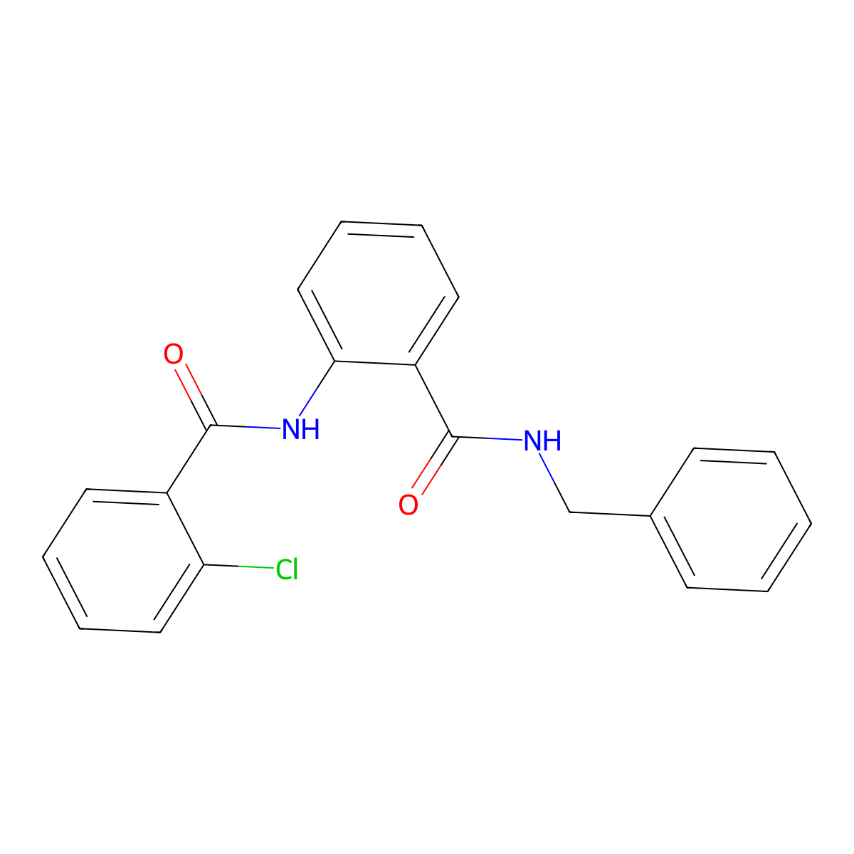 N-benzyl-2-[(2-chlorobenzoyl)amino]benzamide molecular structure, CAS 326903-46-2