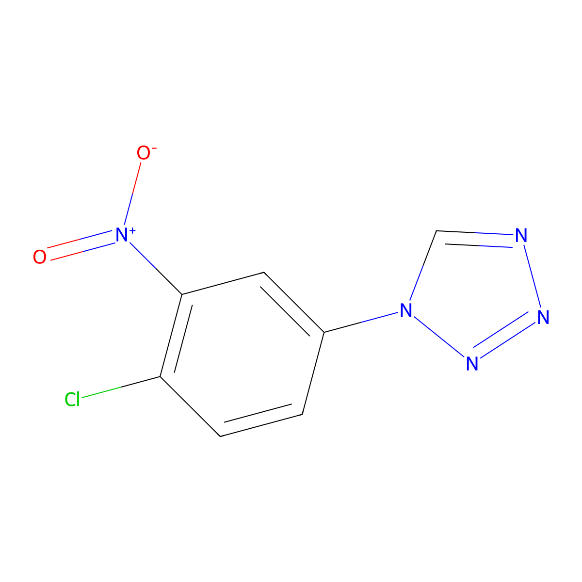 1-(4-chloro-3-nitrophenyl)-1H-1,2,3,4-tetrazole molecular structure, CAS 326905-75-3