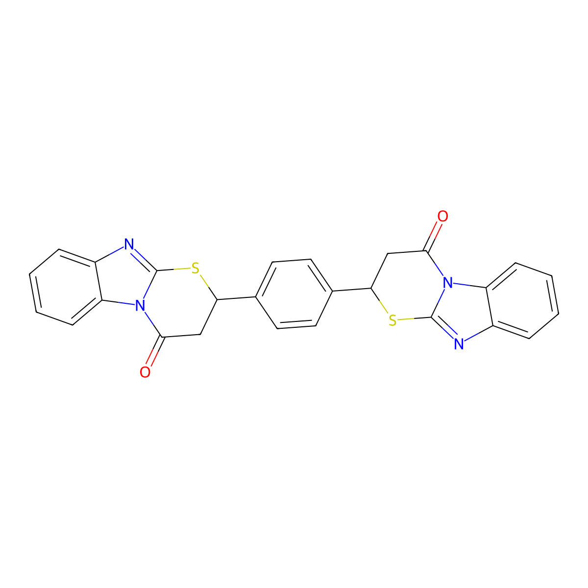 1,4-Bis(2,3-dihydro-1-thia-4a,9-diaza-fluoren-2-yl)-benzene molecular structure, CAS 326907-48-6