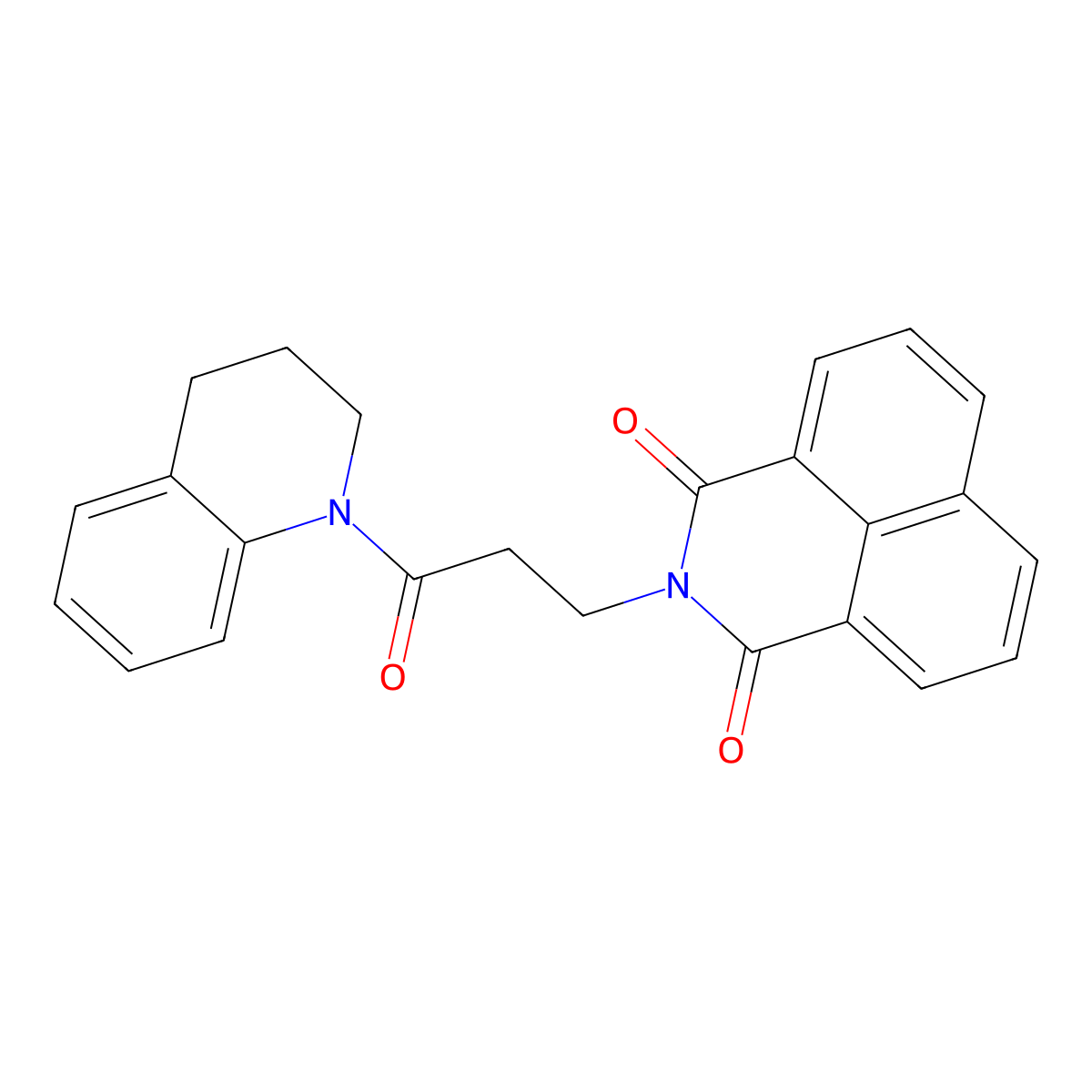 2-[3-(3,4-dihydroquinolin-1(2H)-yl)-3-oxopropyl]-1H-benzo[de]isoquinoline-1,3(2H)-dione molecular structure, CAS 326907-71-5