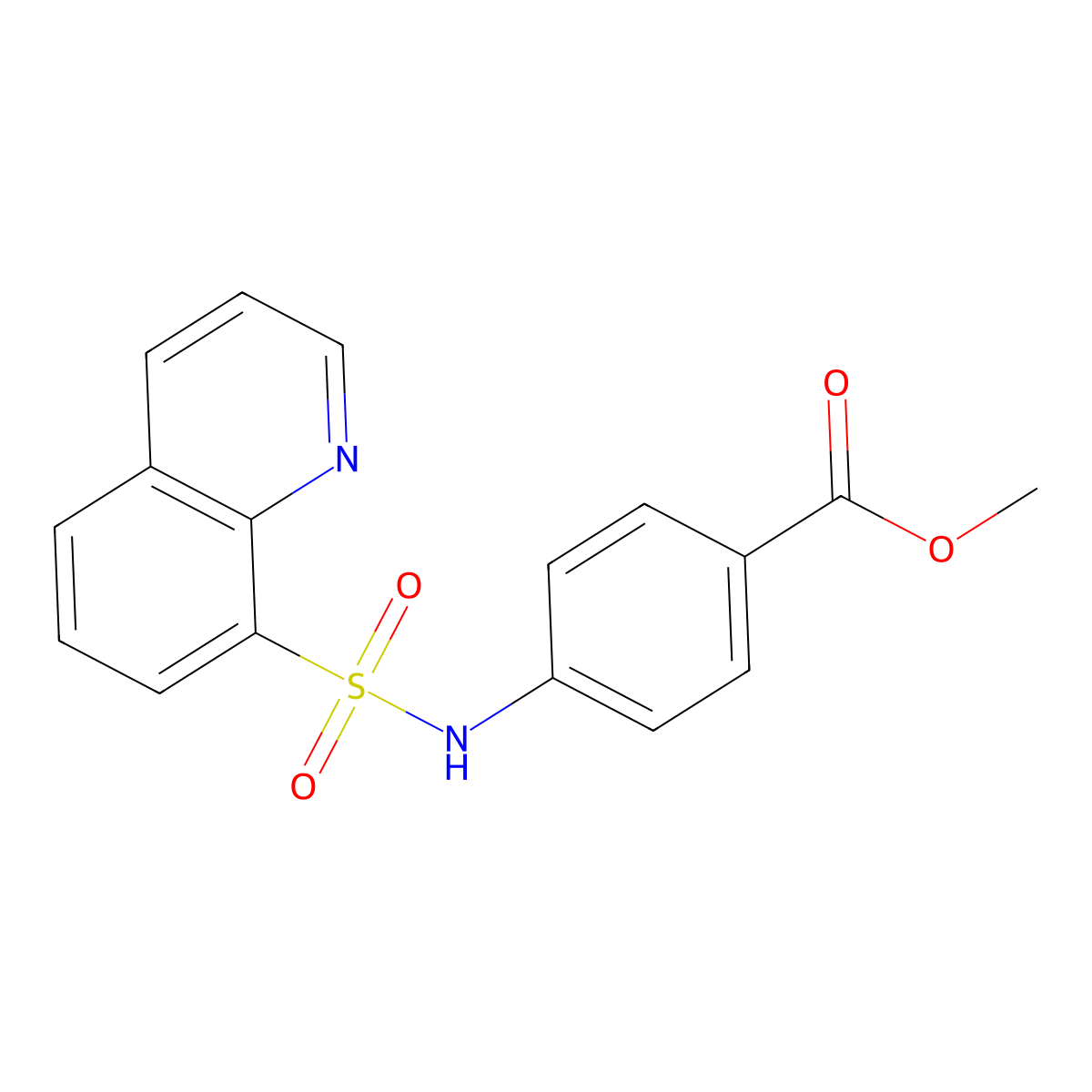 Methyl 4-(quinoline-8-sulfonamido)benzoate molecular structure, CAS 326907-84-0
