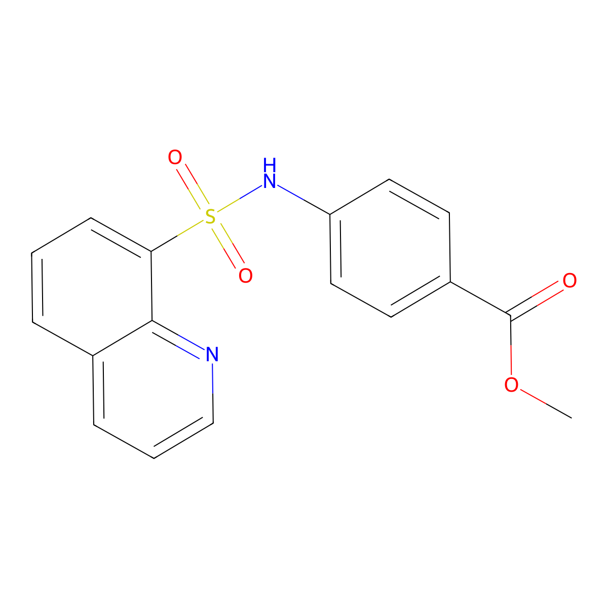 Methyl 4-(quinoline-8-sulfonamido)benzoate molecular structure, CAS 326907-84-0