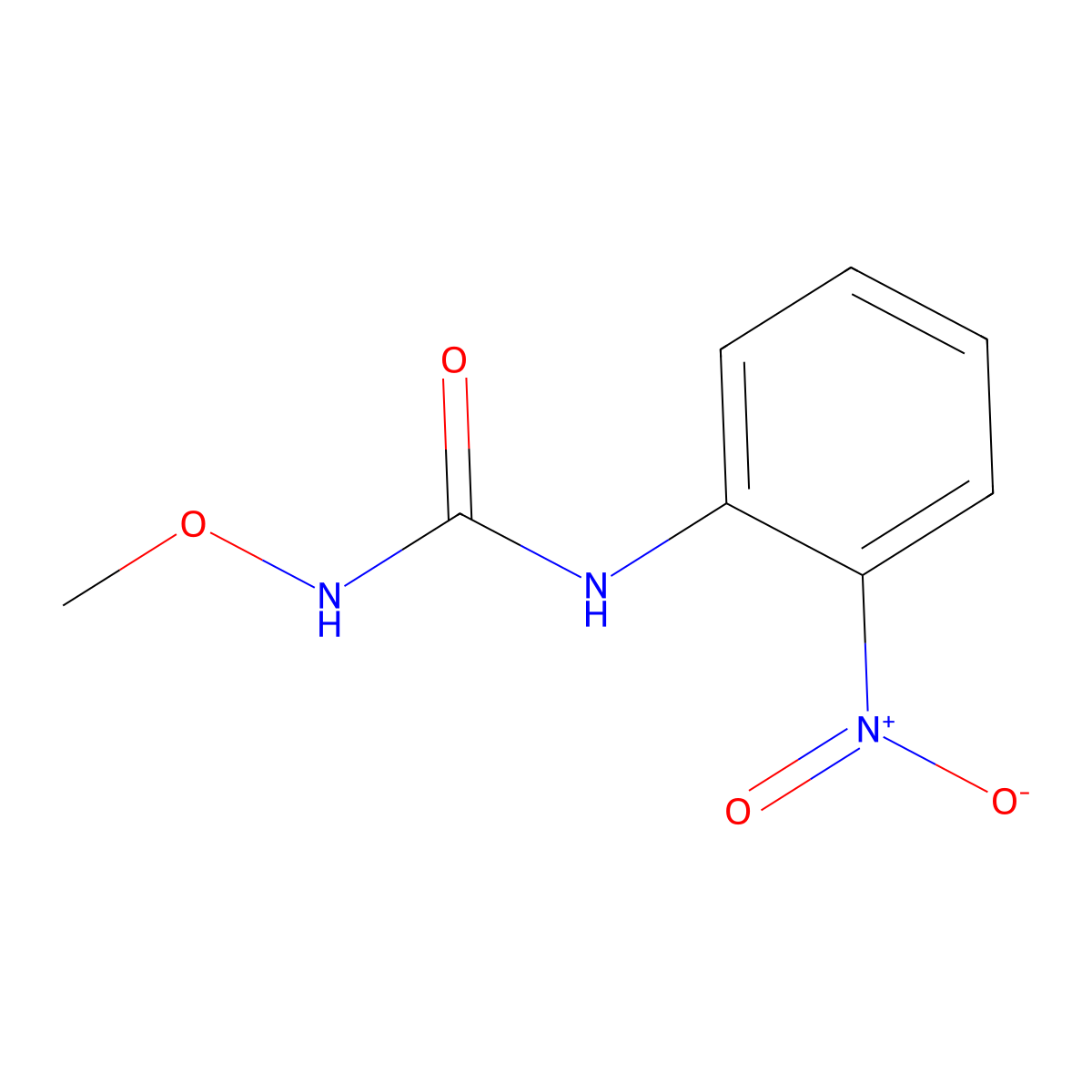 1-Methoxy-3-(2-nitrophenyl)urea molecular structure, CAS 326907-96-4