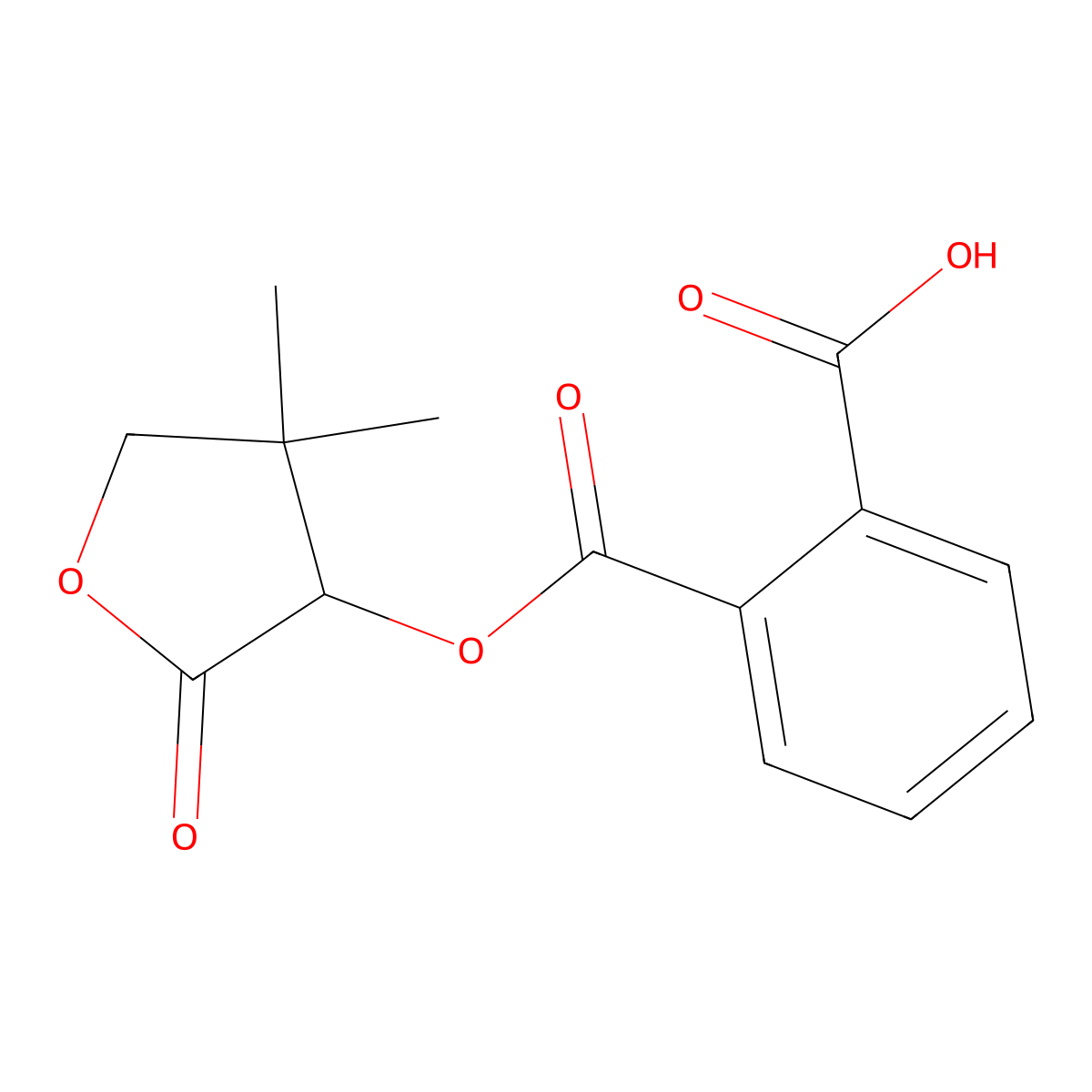 2-(((4,4-Dimethyl-2-oxotetrahydrofuran-3-yl)oxy)carbonyl)benzoic acid molecular structure, CAS 326908-18-3