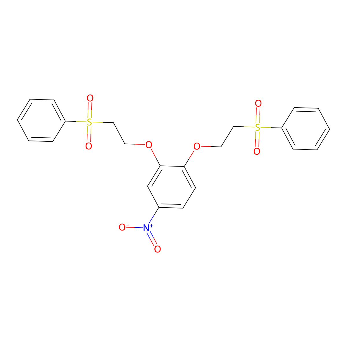 1,2-Bis[2-(benzenesulfonyl)ethoxy]-4-nitrobenzene molecular structure, CAS 326908-79-6