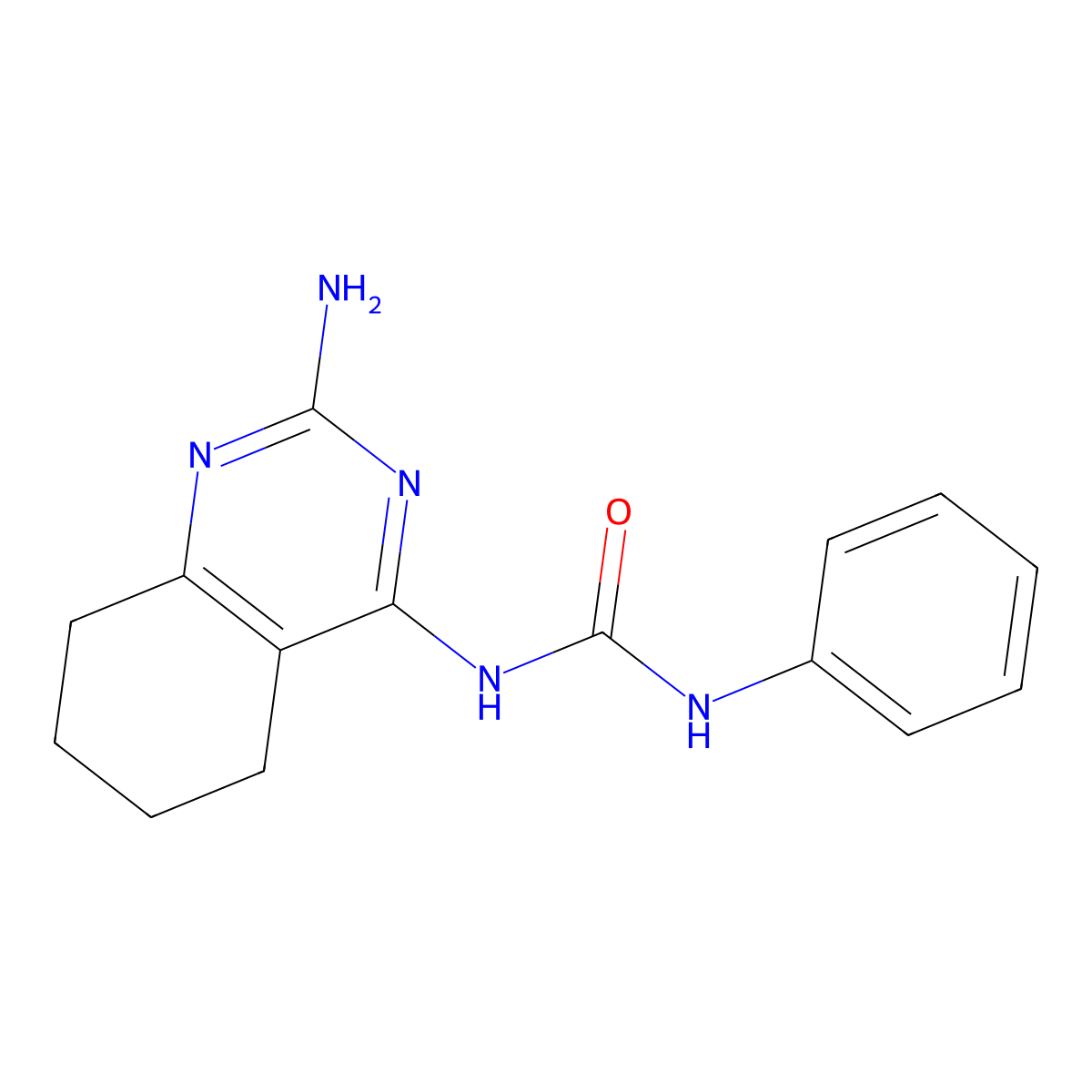 1-(2-Amino-5,6,7,8-tetrahydroquinazolin-4-yl)-3-phenylurea molecular structure, CAS 326908-89-8