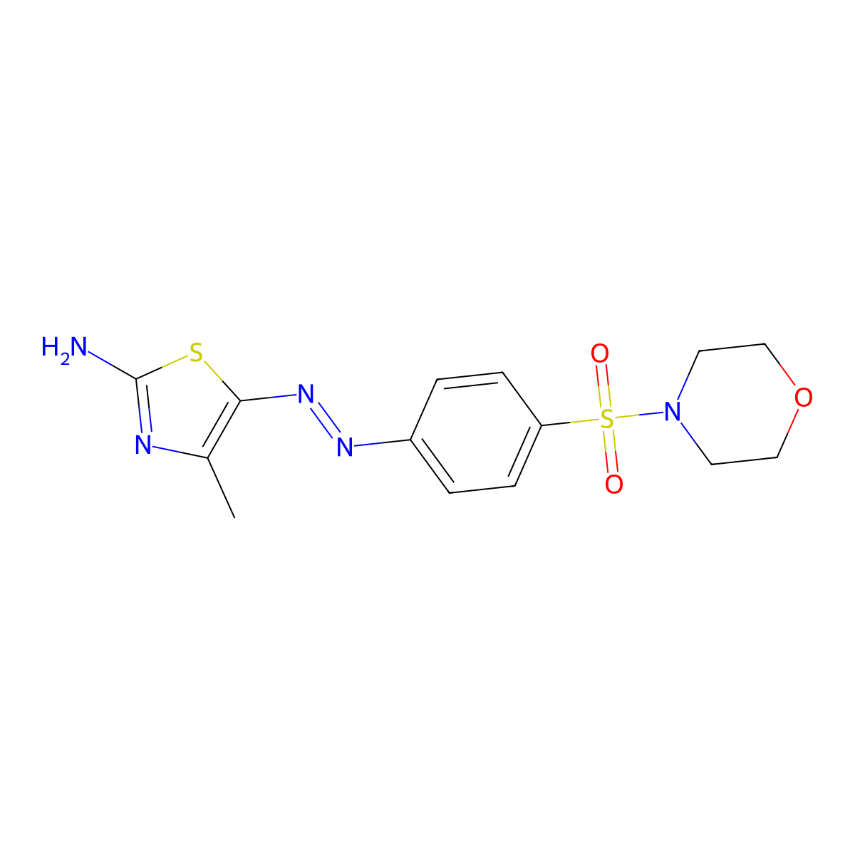 (Z)-4-methyl-5-(2-(4-(morpholinosulfonyl)phenyl)hydrazono)thiazol-2(5H)-imine molecular structure, CAS 326910-29-6