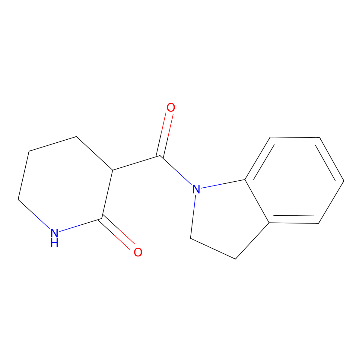 3-(2,3-Dihydroindole-1-carbonyl)piperidin-2-one molecular structure, CAS 326913-38-6