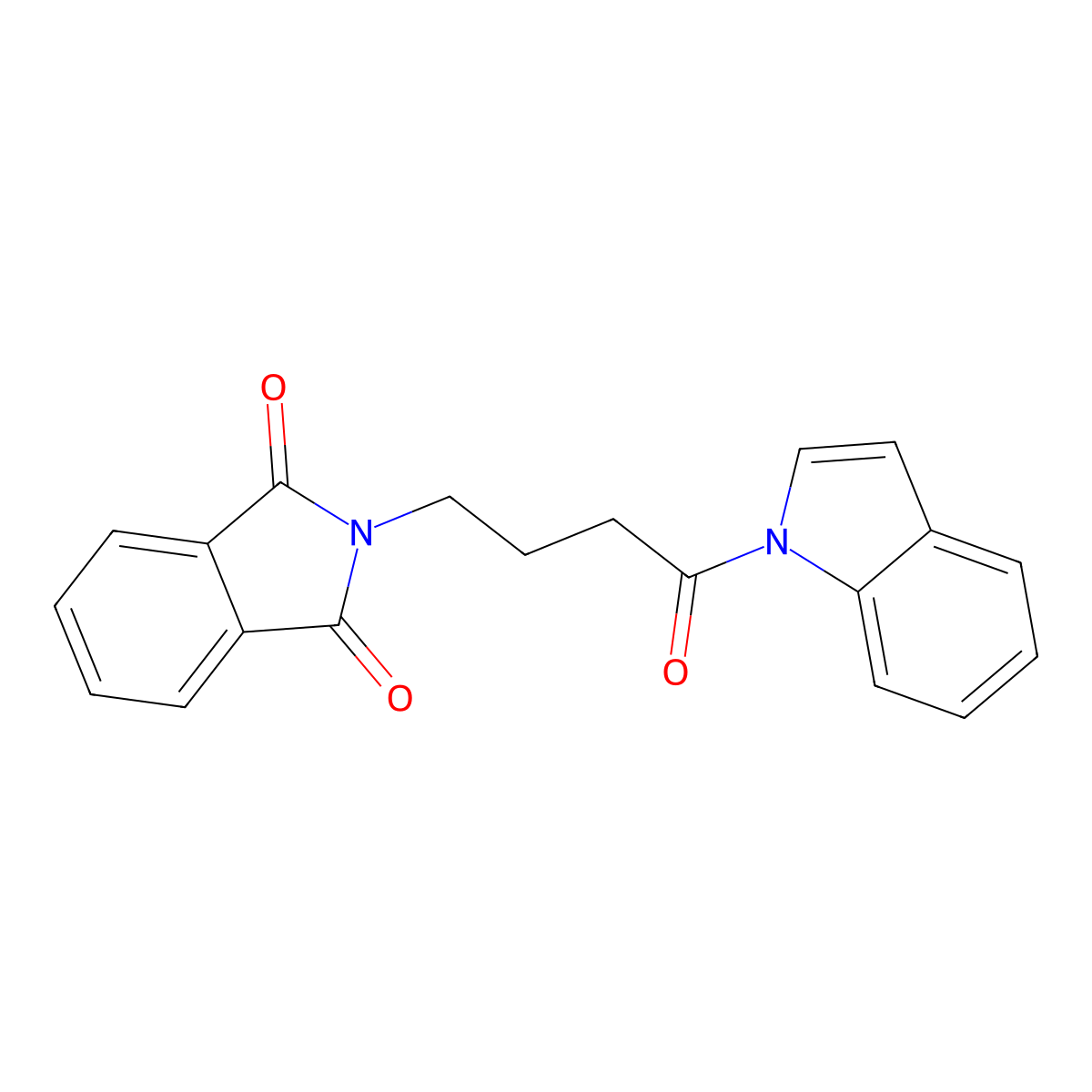 2-(4-Indol-1-yl-4-oxobutyl)isoindole-1,3-dione molecular structure, CAS 326913-41-1