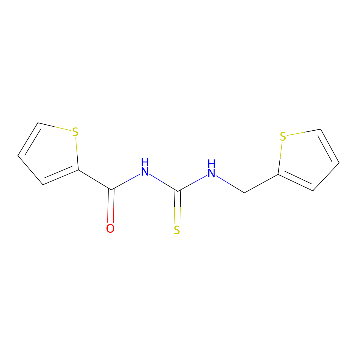 N-(thiophen-2-ylmethylcarbamothioyl)thiophene-2-carboxamide molecular structure, CAS 326914-18-5
