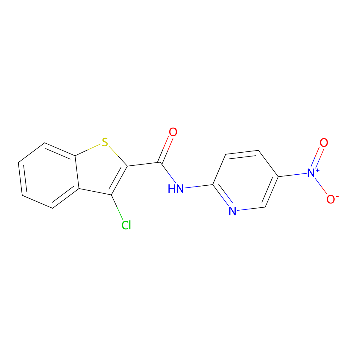 3-chloro-N-(5-nitropyridin-2-yl)-1-benzothiophene-2-carboxamide molecular structure, CAS 326914-60-7