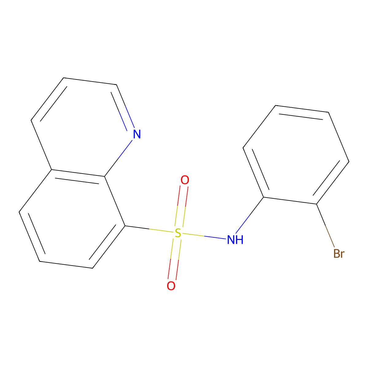 N-(2-bromophenyl)quinoline-8-sulfonamide molecular structure, CAS 326914-66-3