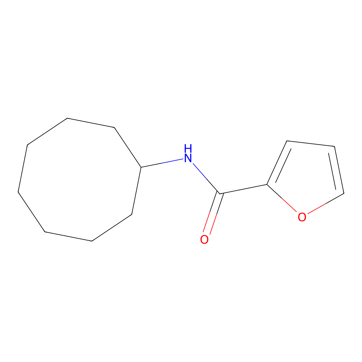 N-cyclooctylfuran-2-carboxamide molecular structure, CAS 326914-97-0