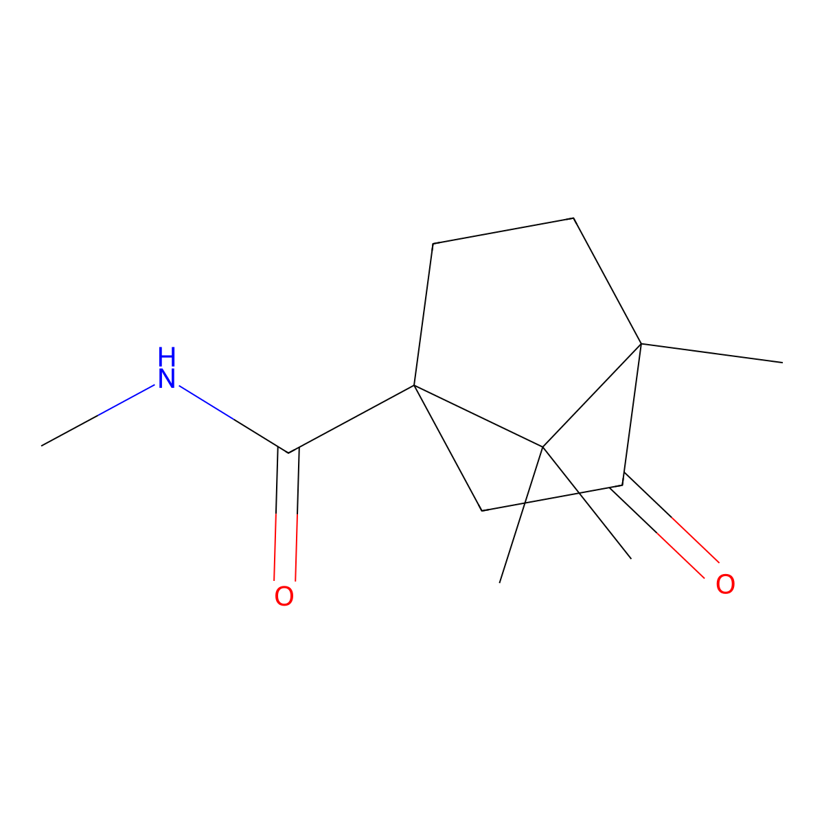 N,1,7,7-tetramethyl-2-oxobicyclo[2.2.1]heptane-4-carboxamide molecular structure, CAS 326916-43-2