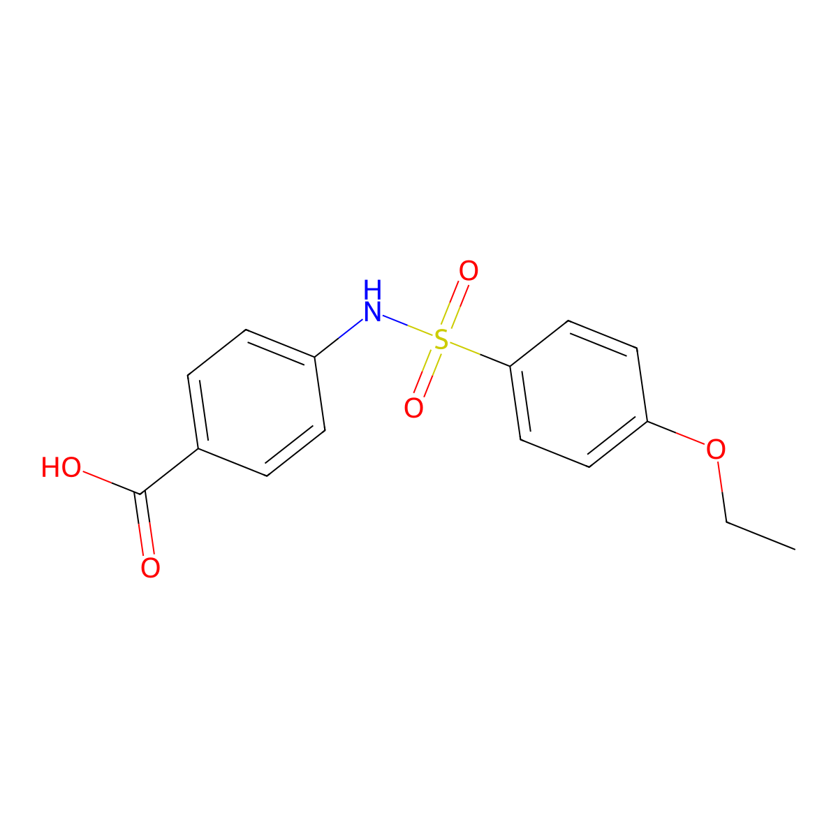 4-(4-Ethoxybenzenesulfonamido)benzoic acid molecular structure, CAS 326916-74-9