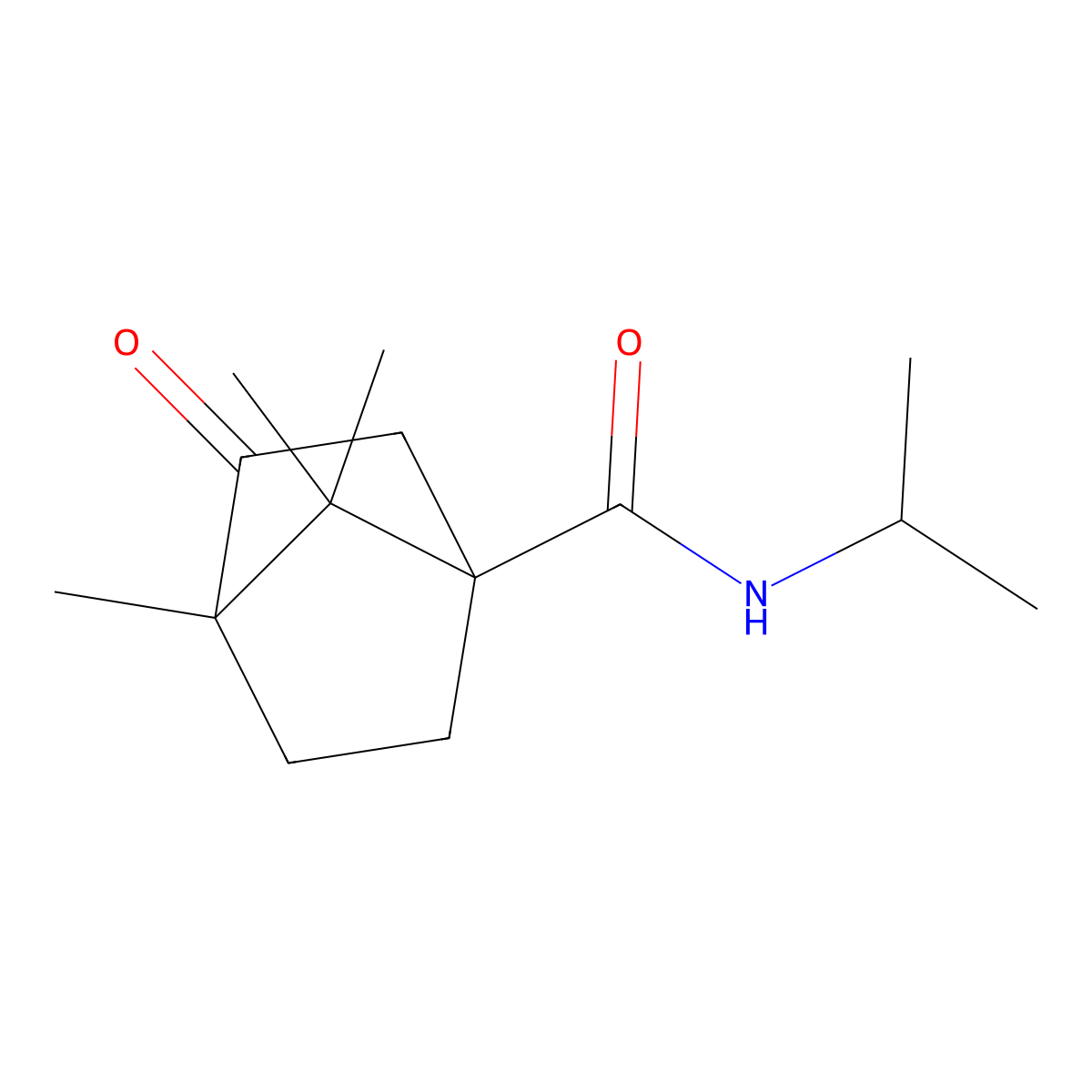 4,7,7-trimethyl-3-oxo-N-(propan-2-yl)bicyclo[2.2.1]heptane-1-carboxamide molecular structure, CAS 326916-90-9