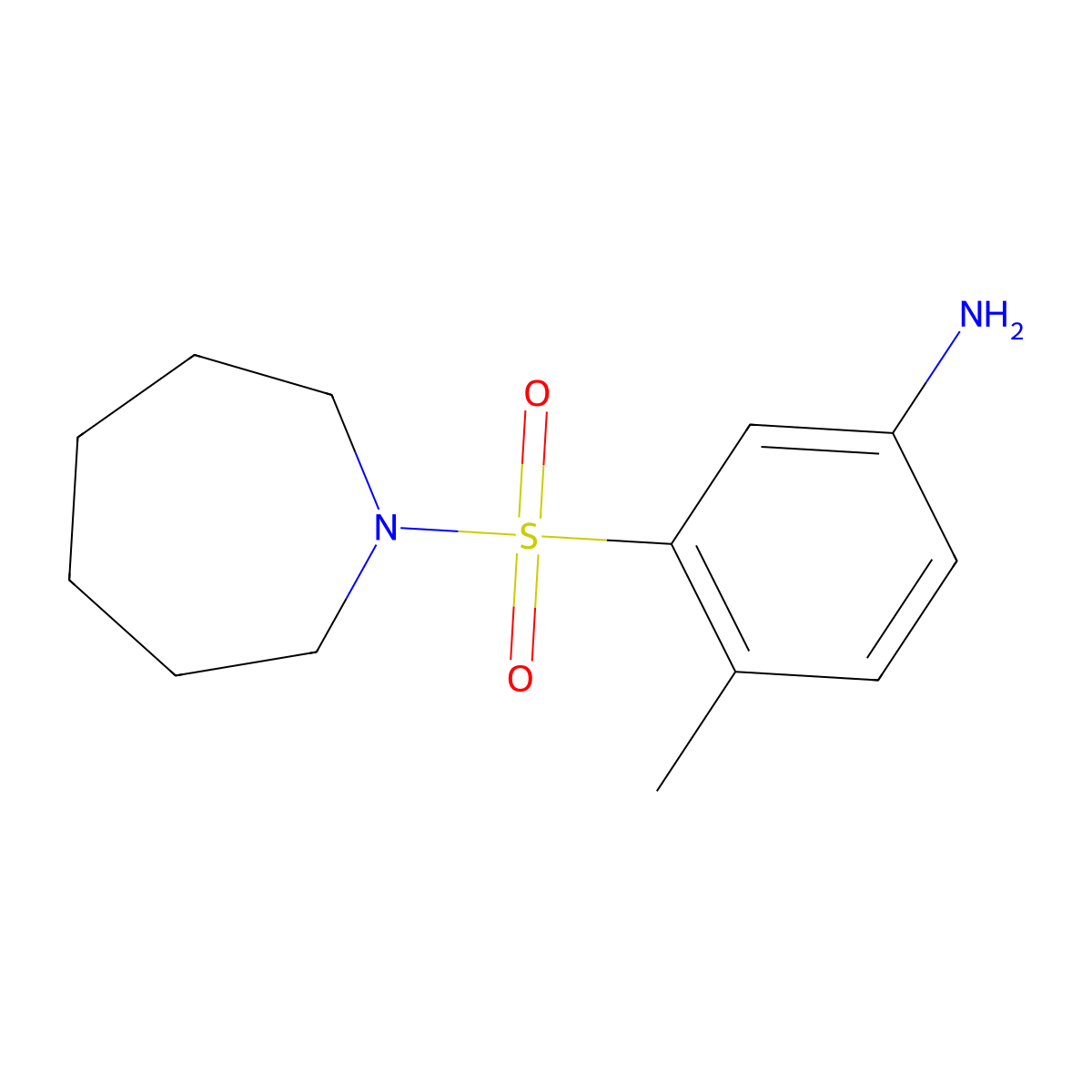 3-(Azepane-1-sulfonyl)-4-methylaniline molecular structure, CAS 326918-48-3