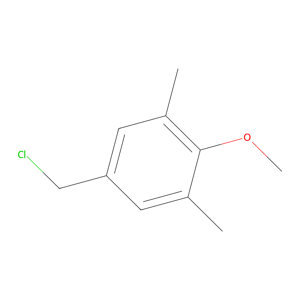 5-(Chloromethyl)-2-methoxy-1,3-dimethylbenzene molecular structure, CAS 32692-27-6