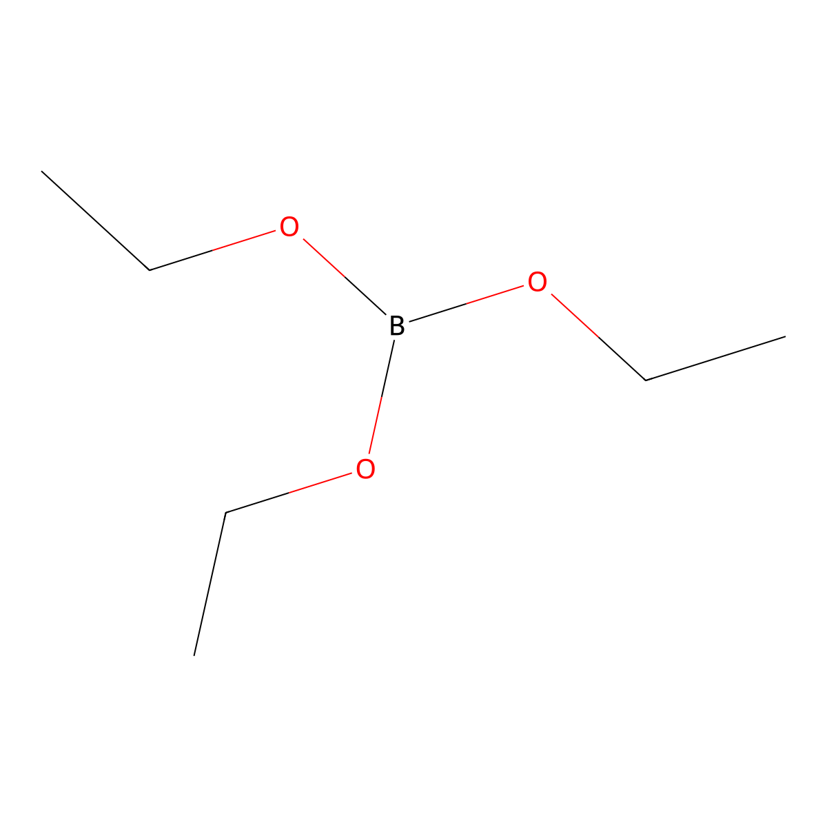 Triethyl borate molecular structure, CAS 32692-78-7