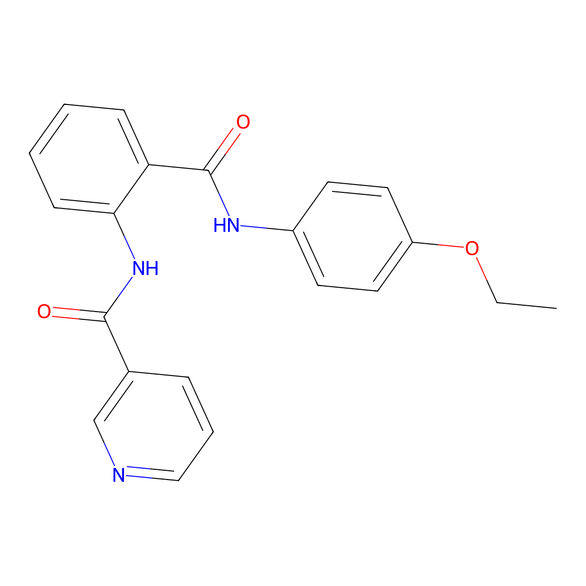 N-{2-[(4-ethoxyphenyl)carbamoyl]phenyl}pyridine-3-carboxamide molecular structure, CAS 326920-26-7