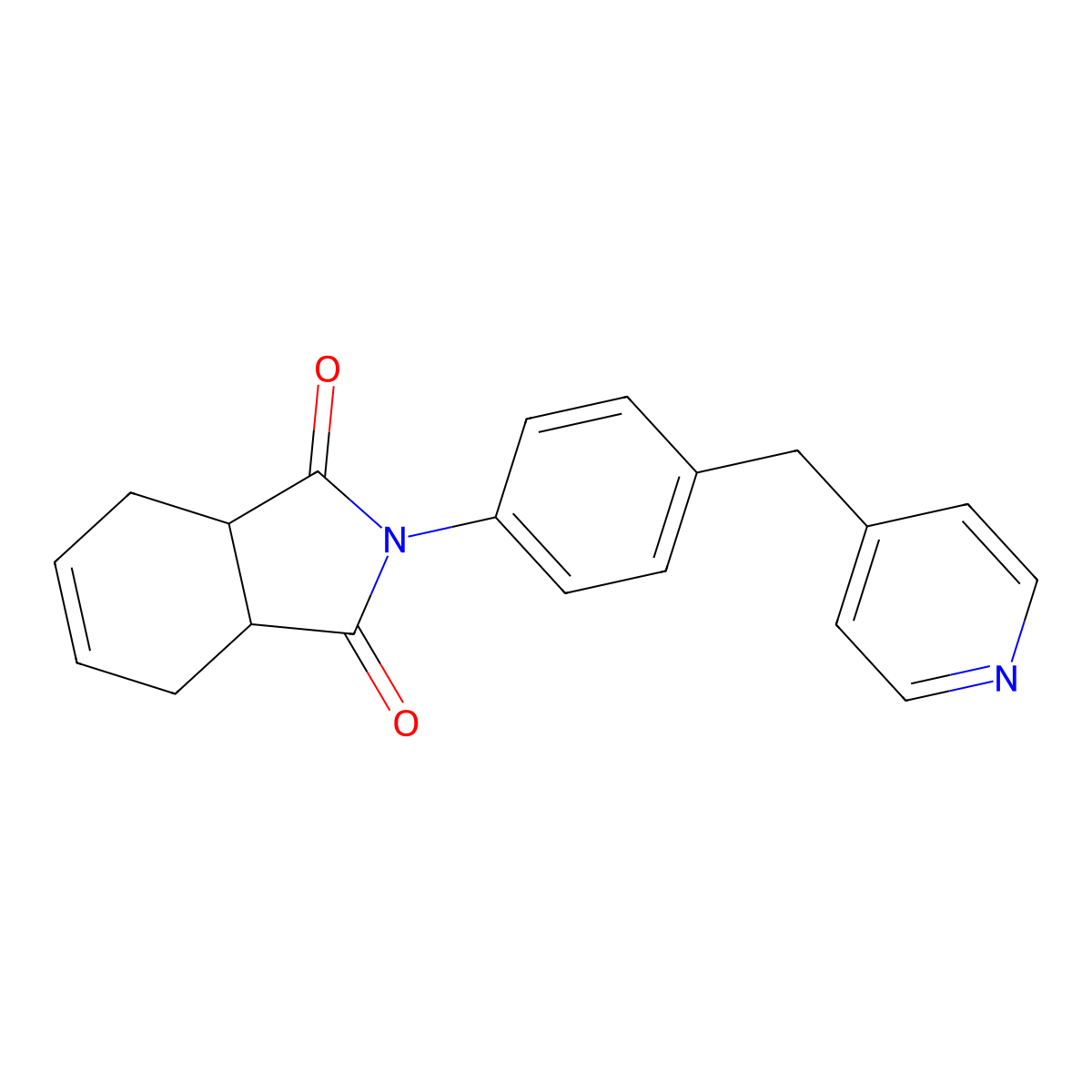 2-[4-(Pyridin-4-ylmethyl)phenyl]-3a,4,7,7a-tetrahydroisoindole-1,3-dione molecular structure, CAS 326920-44-9