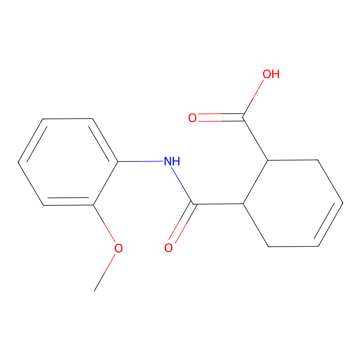 6-[(2-Methoxyphenyl)carbamoyl]cyclohex-3-ene-1-carboxylic acid molecular structure, CAS 326920-49-4