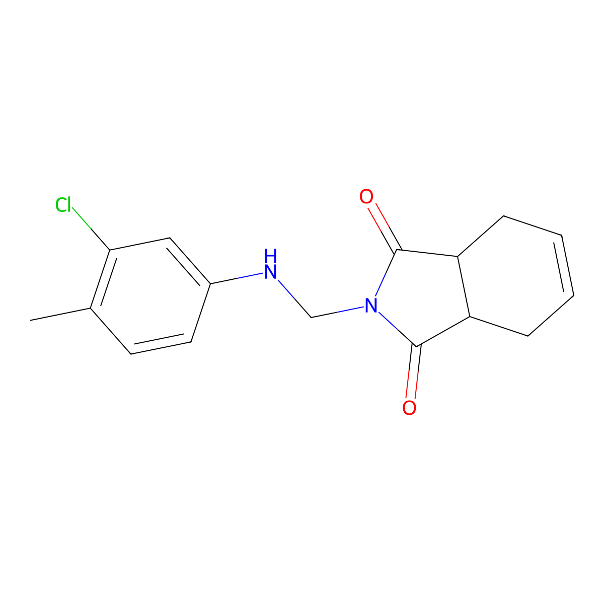 2-{[(3-chloro-4-methylphenyl)amino]methyl}-3a,4,7,7a-tetrahydro-1H-isoindole-1,3(2H)-dione molecular structure, CAS 326920-64-3