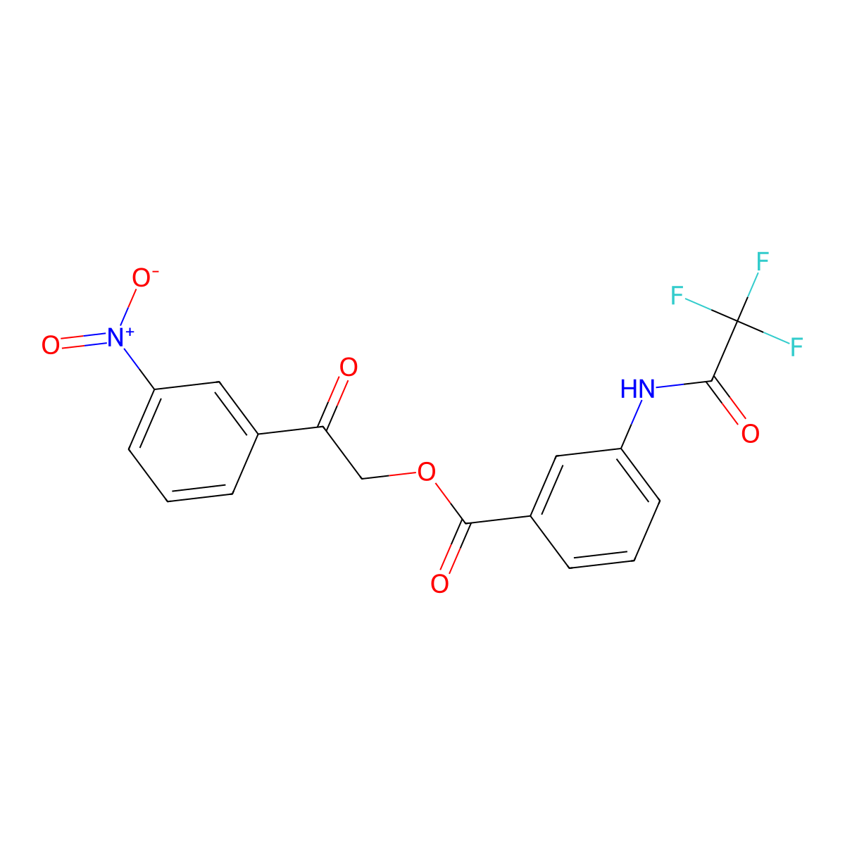 2-(3-Nitrophenyl)-2-oxoethyl 3-[(trifluoroacetyl)amino]benzoate molecular structure, CAS 326920-69-8