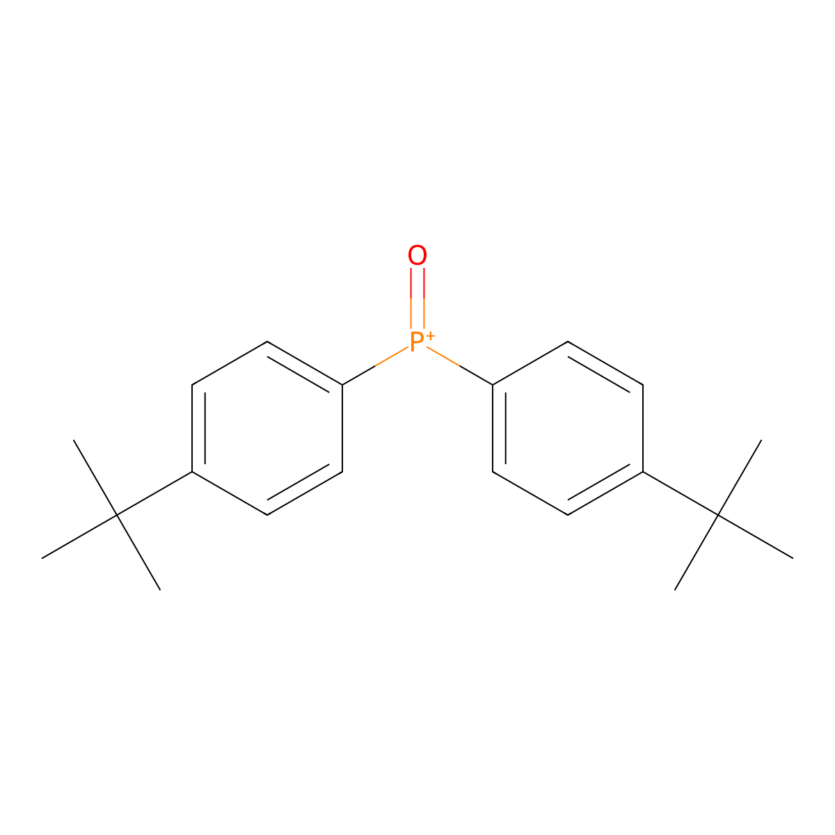 Bis(4-tert-butylphenyl)(oxo)phosphanium molecular structure, CAS 326921-37-3