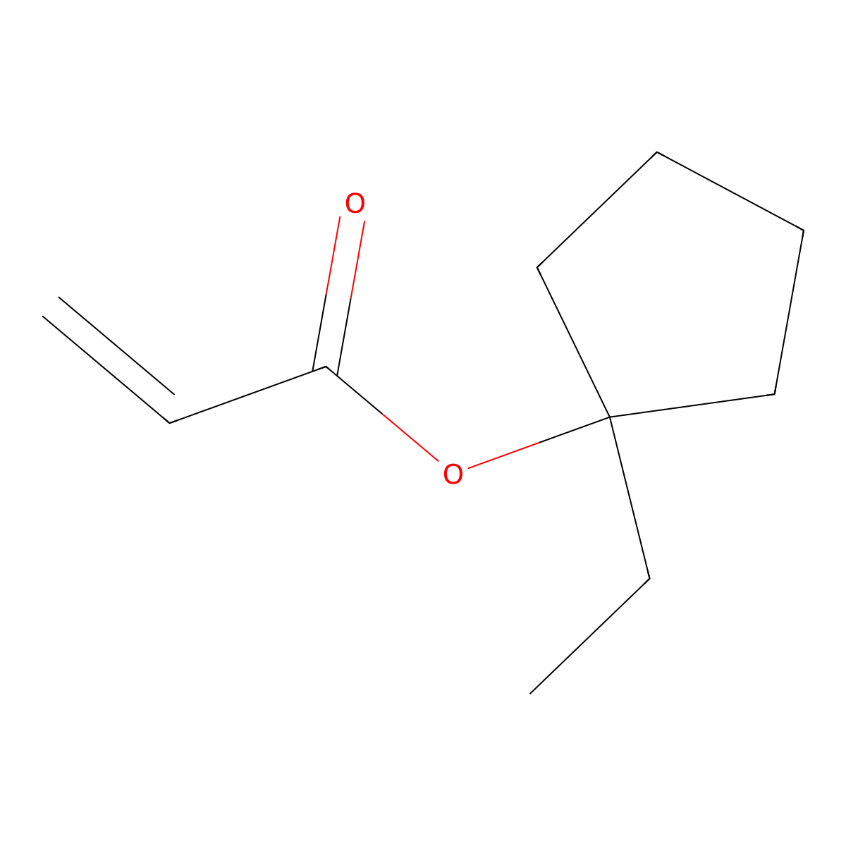 1-Ethylcyclopentyl acrylate molecular structure, CAS 326925-69-3