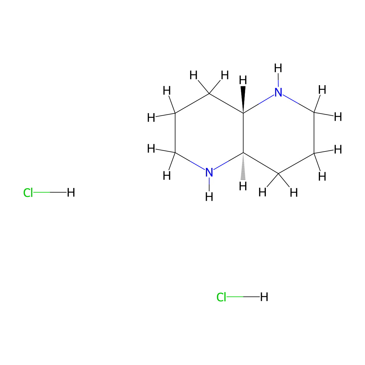 trans-Decahydro-[1,5]naphthyridine dihydrochloride molecular structure, CAS 32694-65-8