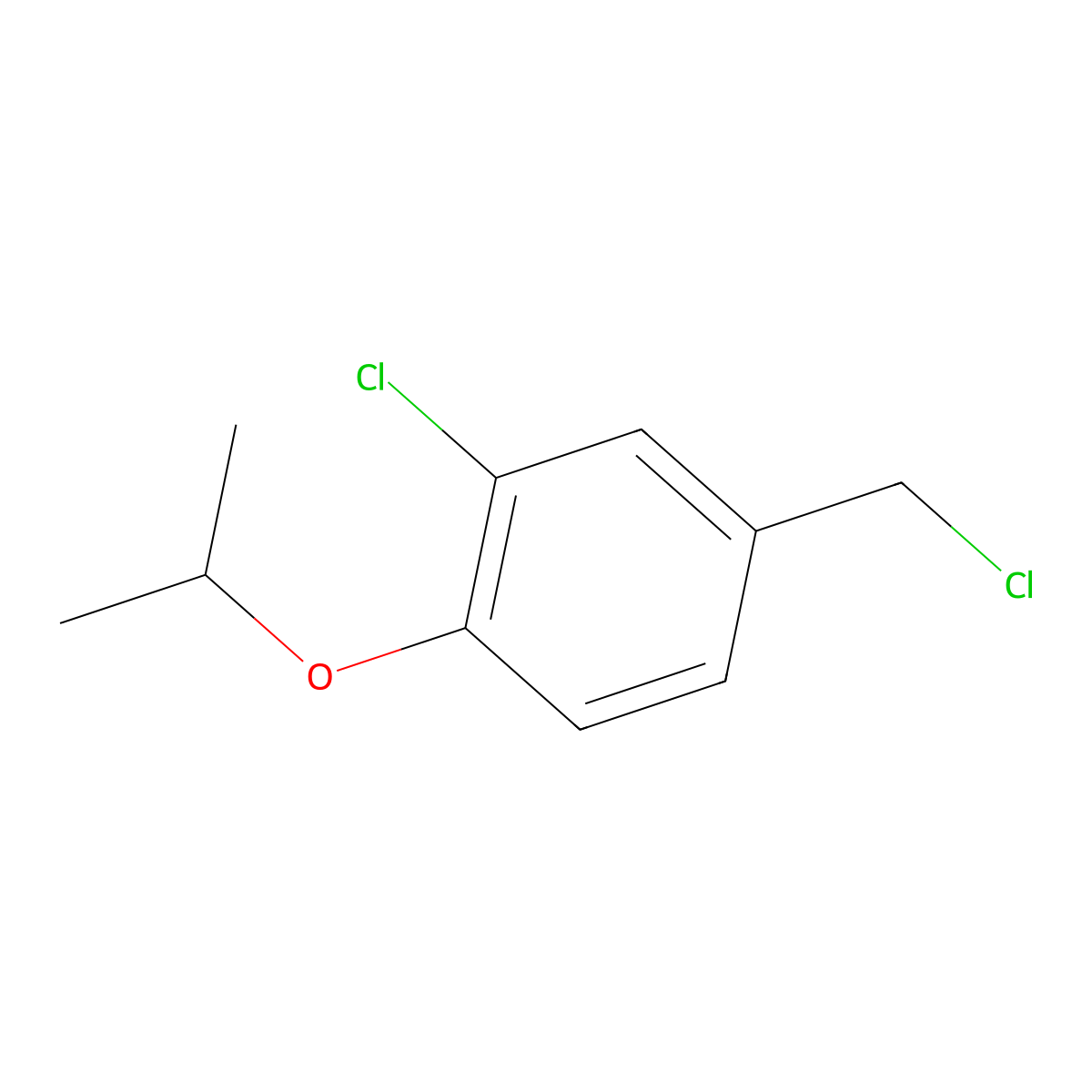 2-Chloro-4-(chloromethyl)-1-(1-methylethoxy)benzene molecular structure, CAS 32695-20-8