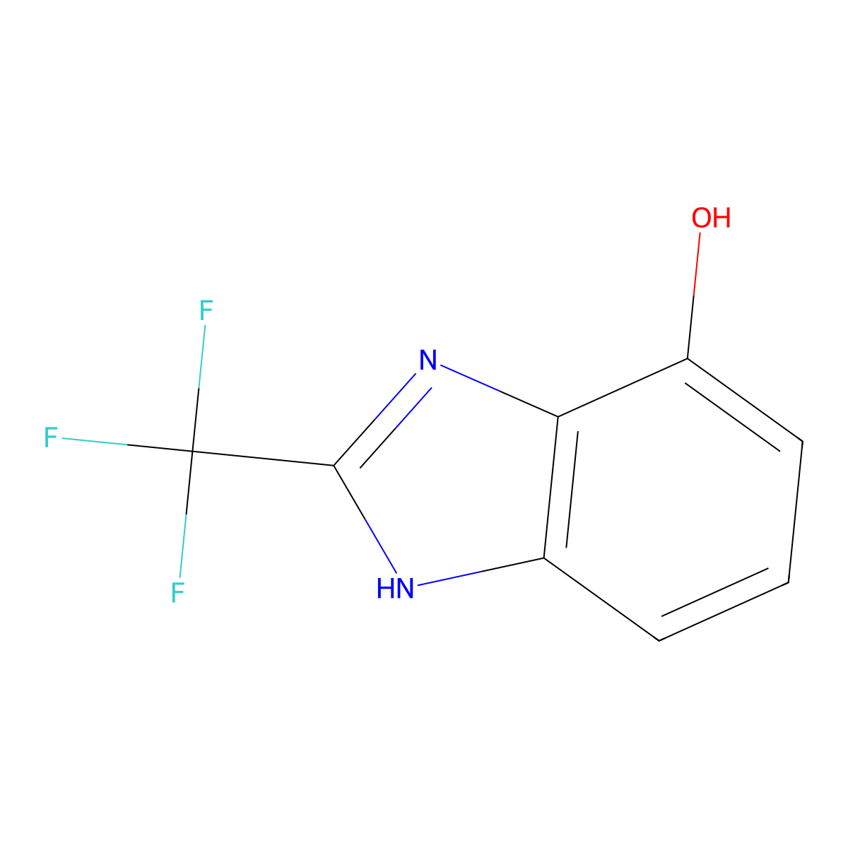 2-(Trifluoromethyl)-1H-benzo[d]imidazol-7-ol molecular structure, CAS 327-16-2