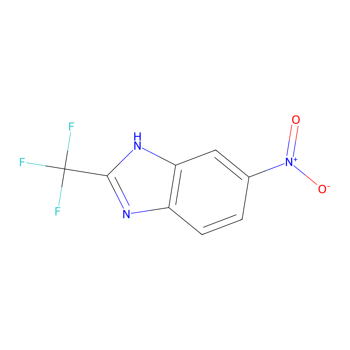6-Nitro-2-(trifluoromethyl)-1H-benzimidazole molecular structure, CAS 327-19-5
