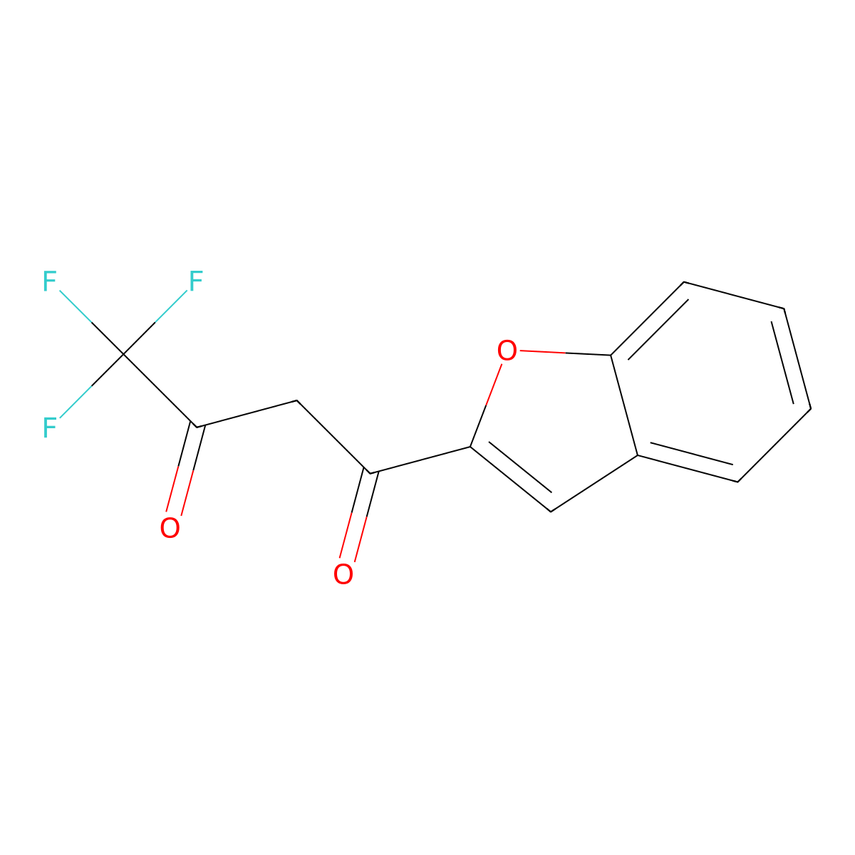 2-(4,4,4-Trifluoro-1,3-dioxobutyl)benzofuran molecular structure, CAS 327-24-2