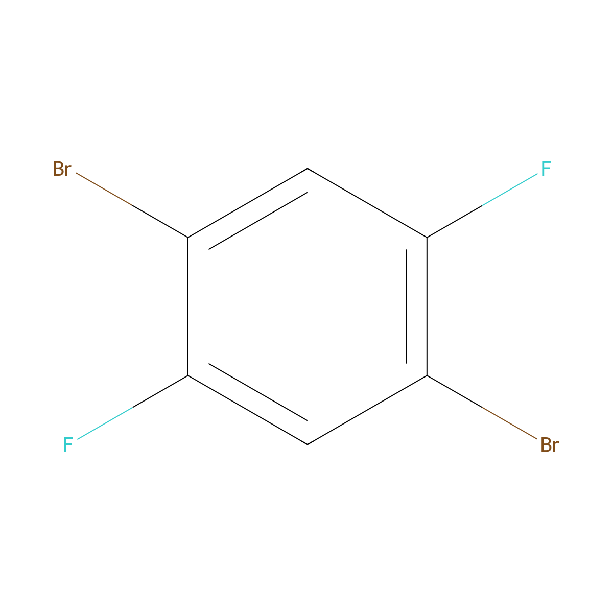 1,4-Dibromo-2,5-difluorobenzene molecular structure, CAS 327-51-5