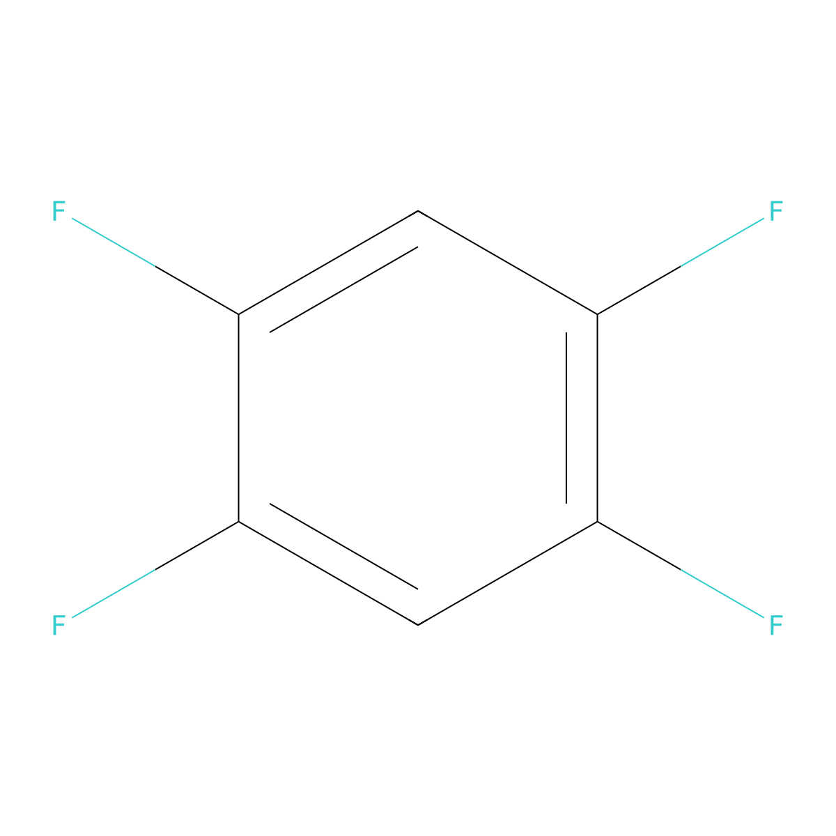 1,2,4,5-Tetrafluorobenzene molecular structure, CAS 327-54-8